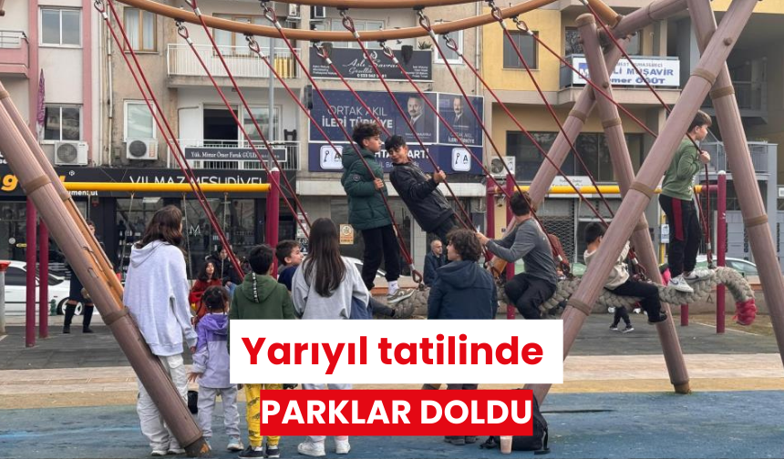 Yarıyıl tatilinde parklar doldu