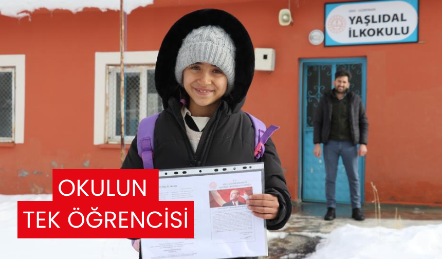 Tek öğrencili okulda karne heyecanı