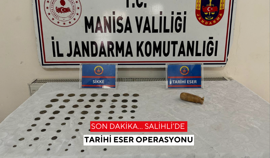 Son dakika… Salihli’de tarihi eser operasyonu