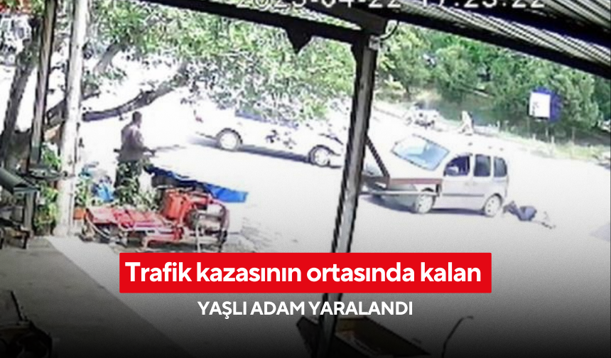 Trafik kazası saniye saniye kaydedildi... Arabalar çarpıştı, yaya yaralandı !