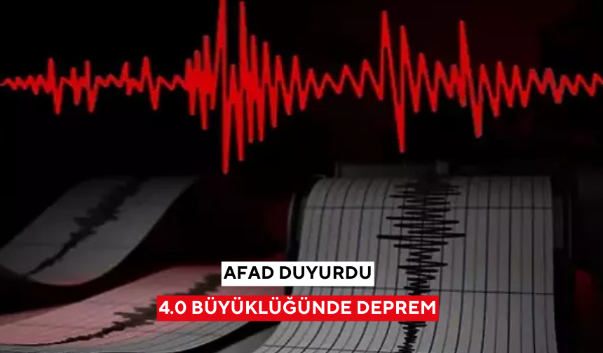 AFAD duyurdu: Ege Denizi'nde 4.0 büyüklüğünde deprem