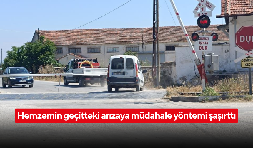 Bariyer yok, güvenlik yok! Hemzemin geçitte tepki çeken önlem