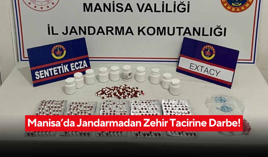 Manisa'da, bin 216 sentetik hapla yakalandı, tutuklanarak cezaevine gönderildi