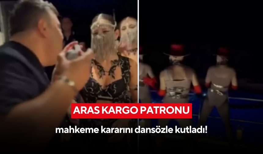 Ünlü patron mahkeme kararını dansözle kutladı!