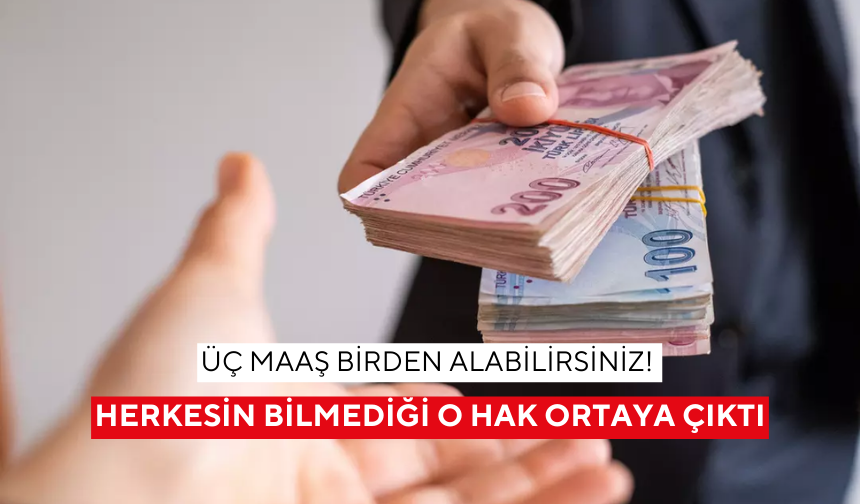 Üç maaş birden alabilirsiniz! Herkesin bilmediği o hak ortaya çıktı