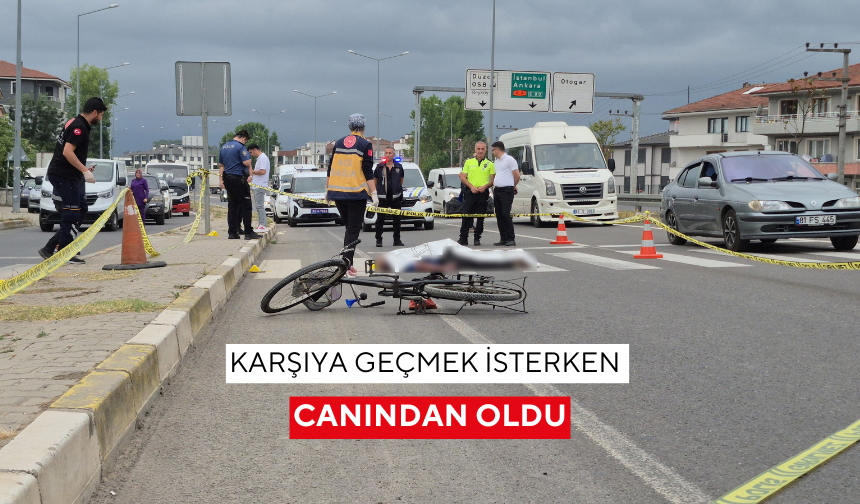Acı ölüm... Karşıya geçmek isterken canından oldu