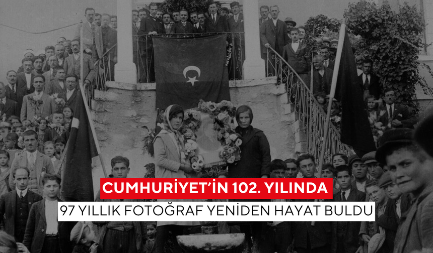 Tarih tekrar sahneye çıktı! 97 yıl önceki cumhuriyet fotoğrafı aynı noktada yeniden çekildi...