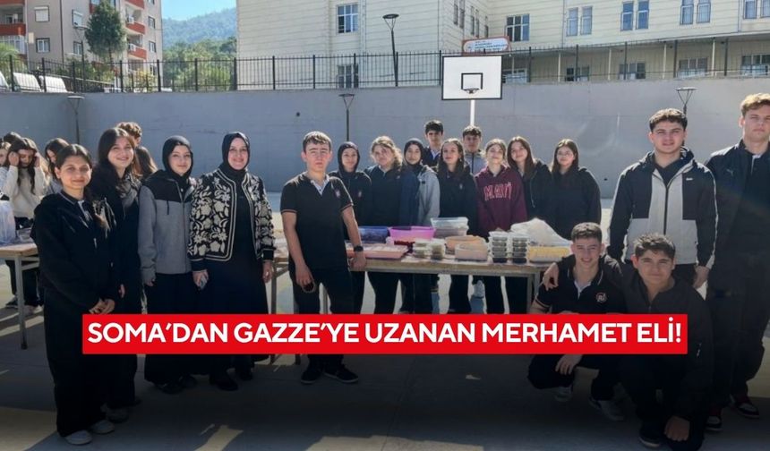 Soma’da yürek ısıtan dayanışma... Öğrenciler gelirlerini Gazze’ye bağışladı!