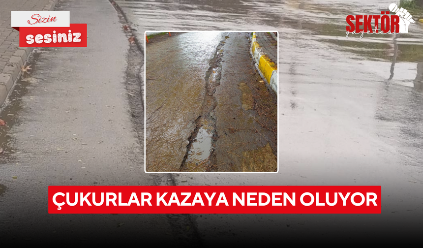 Kablo için açılan çukurlar kazaya neden oluyor