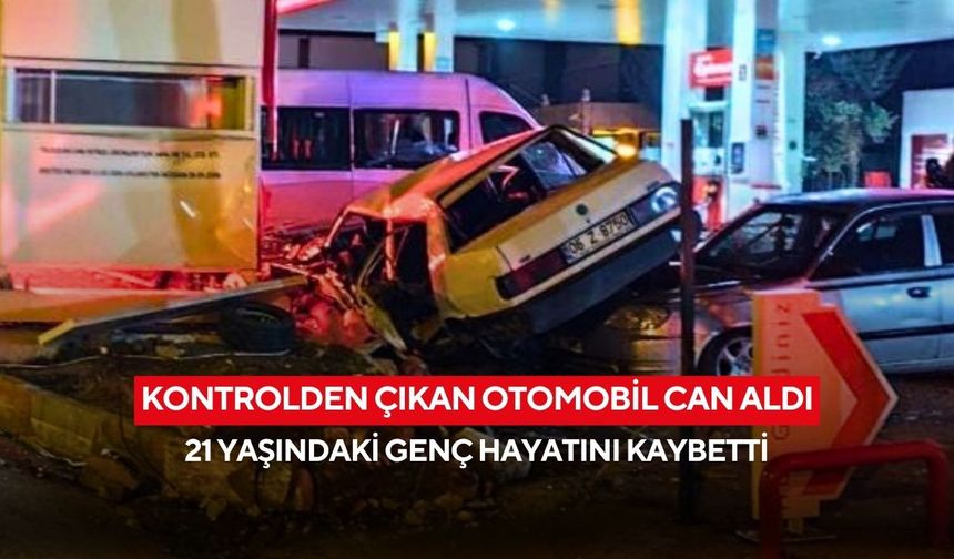 Kontrolden çıkan otomobil can aldı: 21 yaşındaki genç hayatını kaybetti