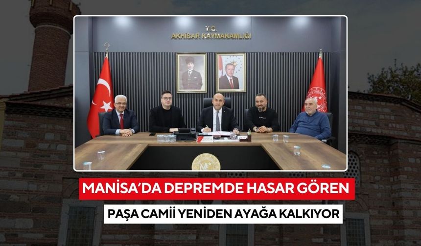 Manisa’da depremde hasar Gören Paşa Camii yeniden ayağa kalkıyor