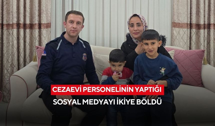 Cezaevi personelinin paylaştığı fotoğraf sosyal medyayı ikiye böldü