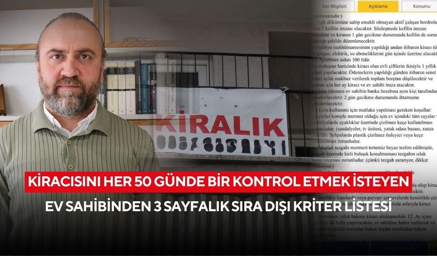‘Resmi nikah, keçe, 50 gün kontrol’… Bu kiralık ev şartları sosyal medyayı karıştırdı