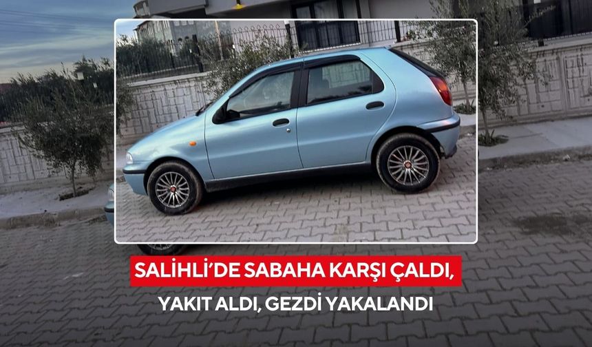 Salihli’de anahtarı üzerinde bırakılan otomobil çalındı, şüpheli yakalandı
