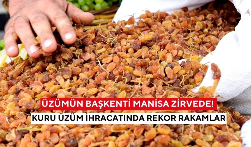 Üzümün başkenti Manisa Zirvede! Kuru üzüm ihracatında rekor rakamlar