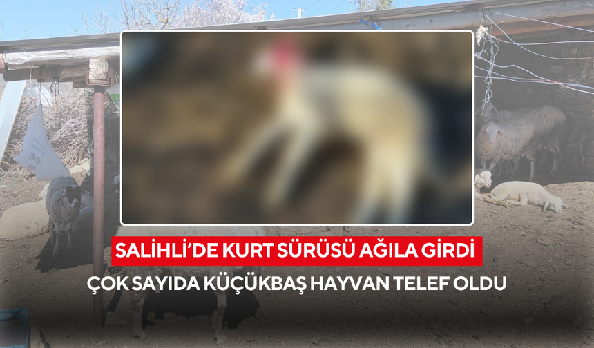 Salihli’de kurt sürüsü ağıla girdi… Çok sayıda küçükbaş hayvan telef oldu