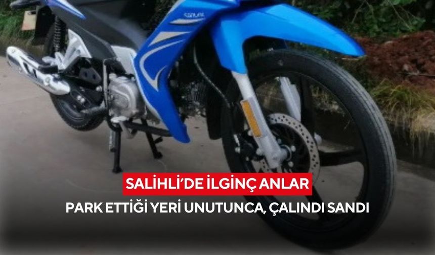 Salihli’de ilginç anlar: Park ettiği yeri unutunca, çalındı sandı