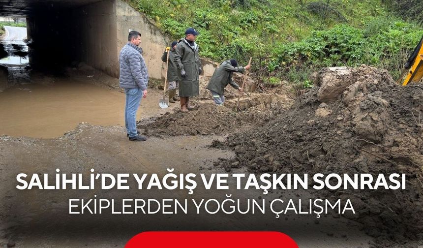 Salihli’de gün boyu etkisini sürdüren yoğun yağışların ardından bazı çay ve derelerde taşkınlar meydana geldi. Kırsal bölgelerde ise özellikle dağlık alanlarda yaşanan toprak kaymaları nedeniyle ulaşımda aksamalar yaşandı.