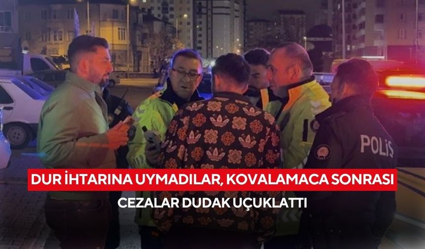 Kamyonet ve cip polis kovalamacasında yakalandı... Ehliyetler el konuldu | Cezalar dudak uçuklattı