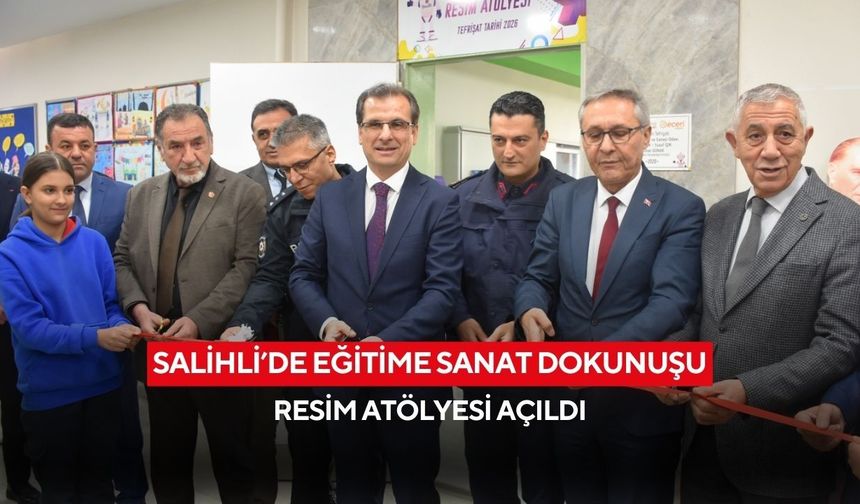 Salihli’de öğrencilerin hayal gücünü geliştirecek resim atölyesi açıldı