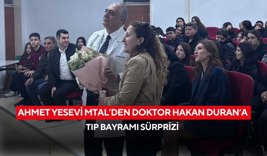Salihli Ahmet Yesevi MTAL’den Doktor Hakan Duran’a Tıp Bayramı sürprizi