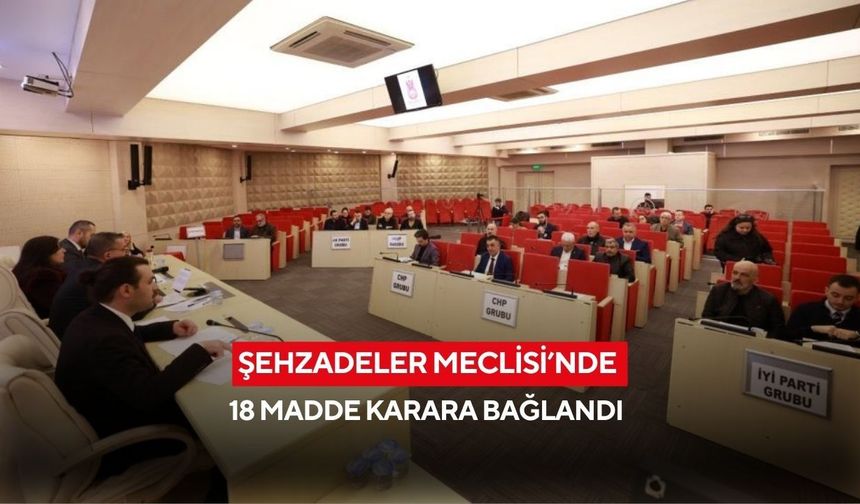 Şehzadeler Meclisi’nde 18 madde karara bağlandı