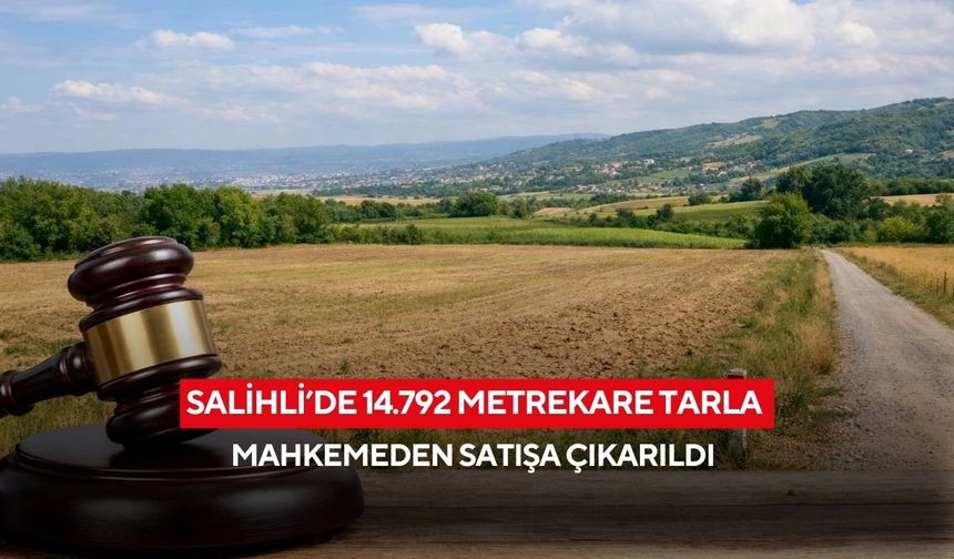 Salihli’de 14.792 metrekare tarla mahkemeden satışa çıkarıldı