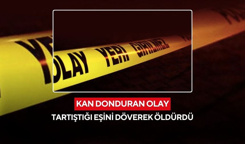 Kan donduran olay: Tartıştığı eşini döverek öldürdü