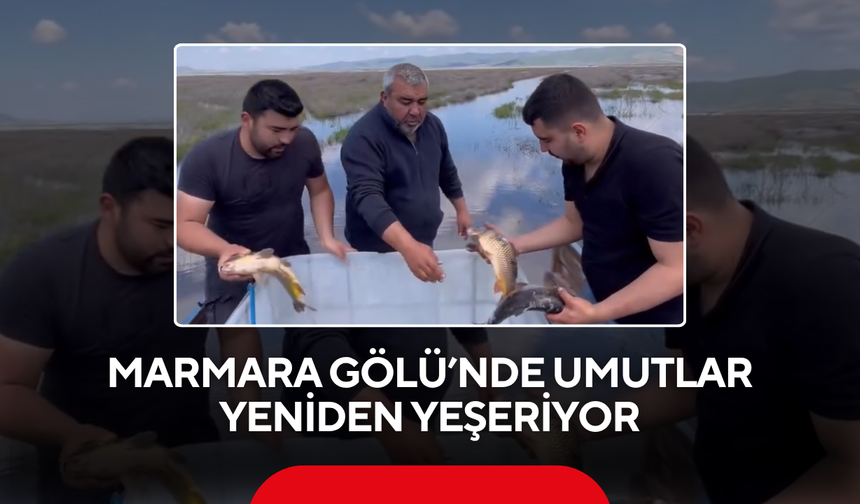 Marmara Gölü’nde umutlar yeniden yeşeriyor
