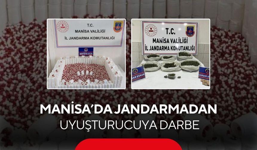 Manisa’da jandarmadan uyuşturucuya darbe: Çok sayıda tutuklama