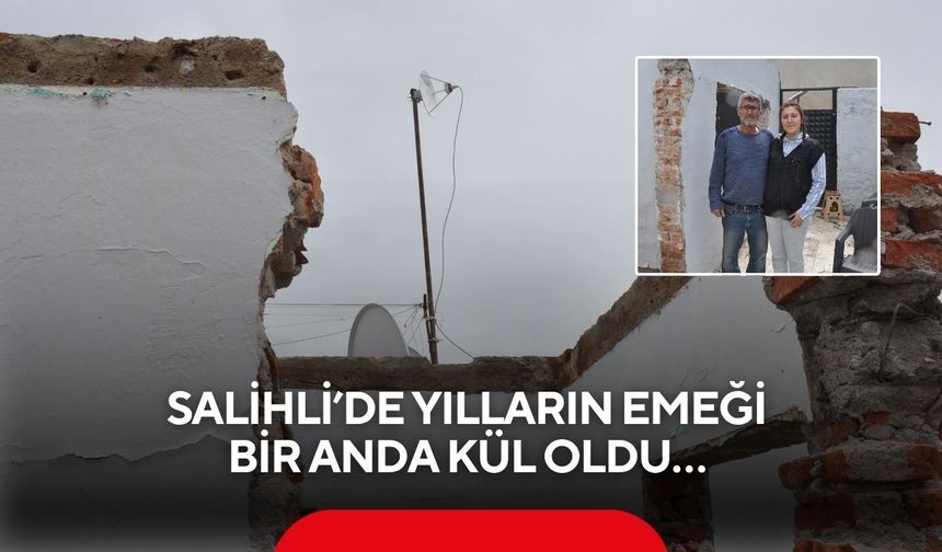 Salihli’de yılların emeği bir anda kül oldu… Şen ailesi destek bekliyor