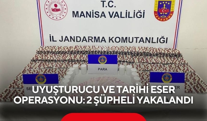 Uyuşturucu ve tarihi eser operasyonu: 2 şüpheli yakalandı