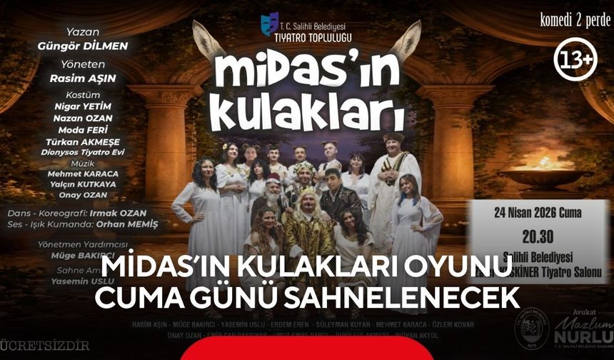 Salihli’de Midas’ın Kulakları oyunu Cuma günü sahnelenecek