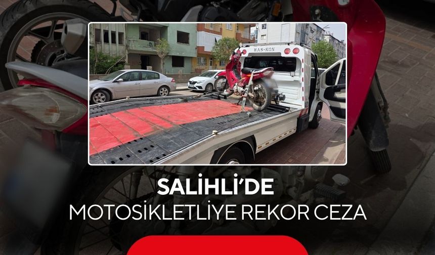 Salihli’de başka araca ait plakayla yakalandı: Rekor ceza yedi
