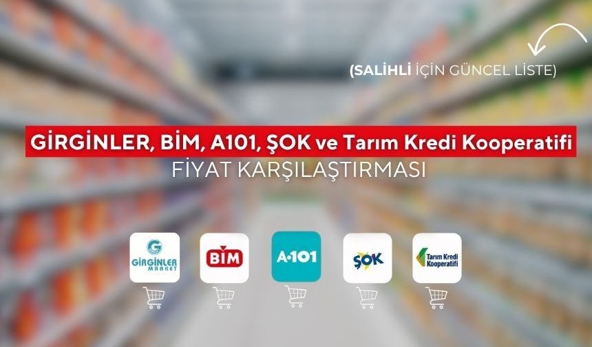 Salihli'de Zincir Marketlerin Fiyat Karşılaştırması Fiyat Karşılaştırması (Güncel Liste)