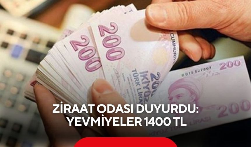 Ziraat Odası duyurdu: Yevmiyeler 1400 TL