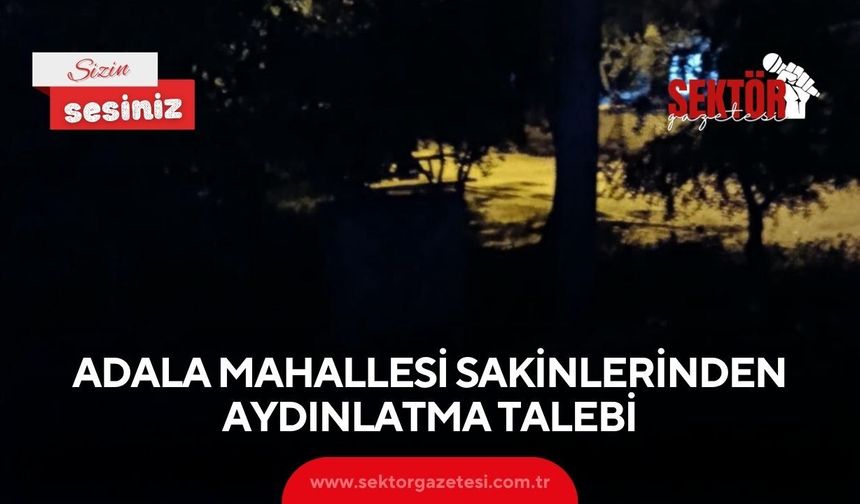 Adala Mahallesi sakinlerinden aydınlatma talebi