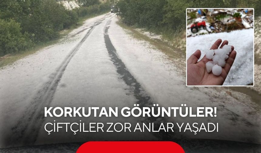 Manisa’da korkutan görüntüler! Çiftçiler zor anlar yaşadı