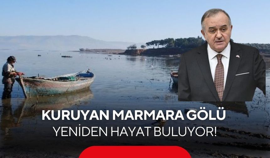 Kuruyan Marmara Gölü’ne can suyu: Dakikada 17 ton su veriliyor