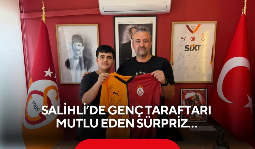Salihli’de genç taraftarı mutlu eden sürpriz… Yanan formanın yerine imzalı forma hediyesi