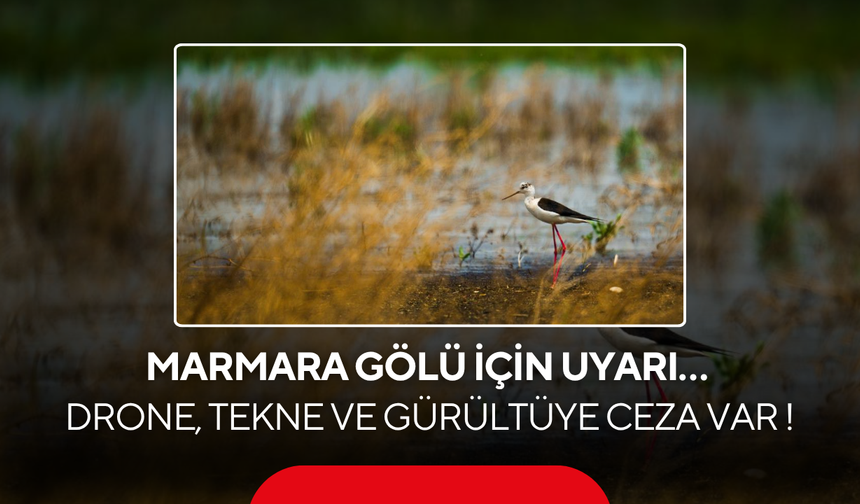Marmara Gölü için uyarı… Drone, tekne ve gürültüye ceza var !