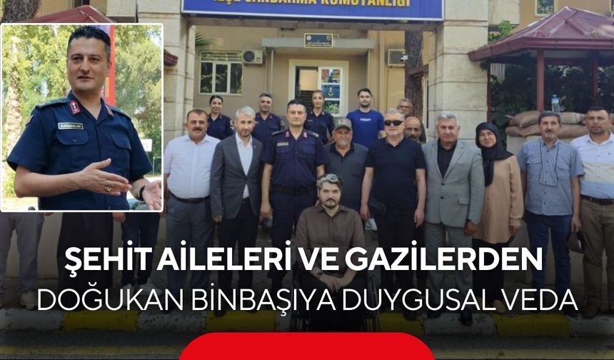 Salihli'de şehit aileleri ve gazilerden Doğukan Binbaşıya duygusal veda