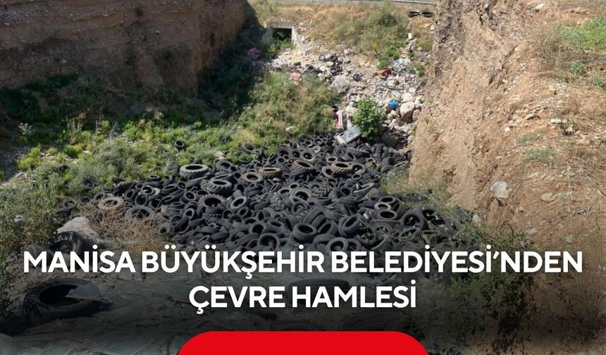 Manisa Büyükşehir Belediyesi’nden çevre hamlesi... Atık lastikler geri dönüşüme kazandırılıyor