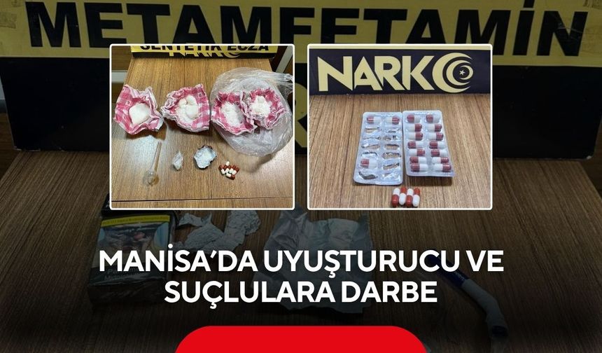 Manisa'da uyuşturucu ve suçlulara darbe: 4 tutuklama