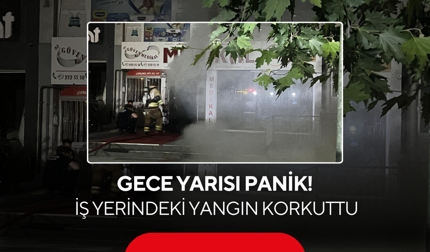 Gece Yarısı Panik ! İş Yerindeki Yangın Korkuttu