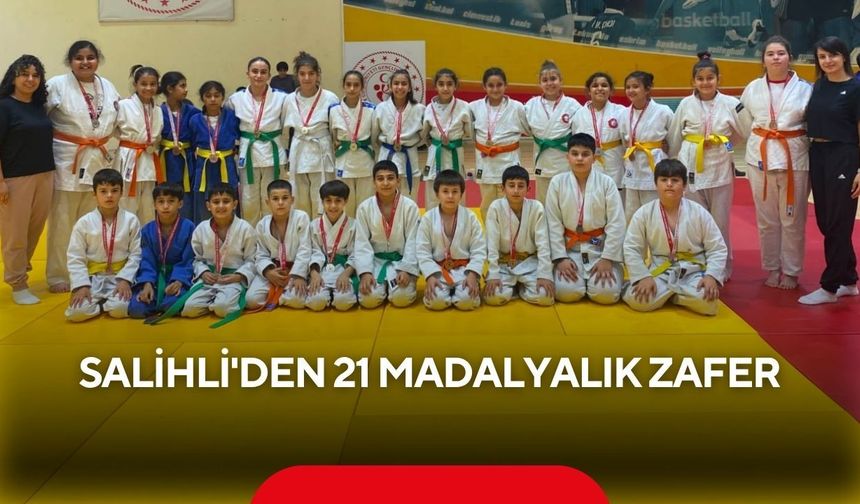 Salihlili judocular Manisa'yı salladı! 21 madalya ile zirveye damga vurdular
