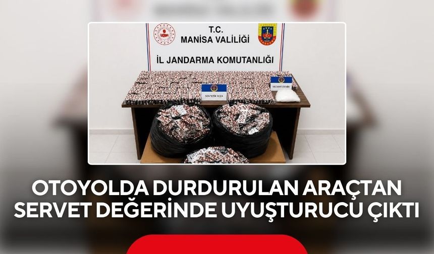 Otoyolda durdurulan araçtan servet değerinde uyuşturucu çıktı
