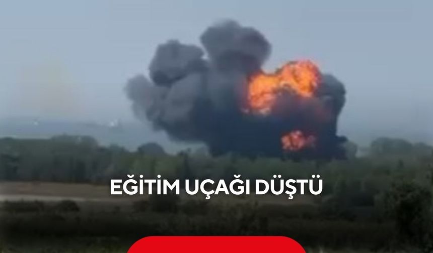 Eğitim uçağı düştü