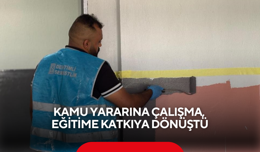 Denetimli Serbestlik Yükümlülerinden Okullara Büyük Destek