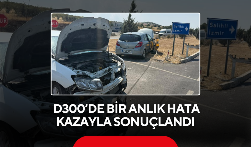 D300 karayolunda korkutan kaza! Araçlar kavşağa savruldu